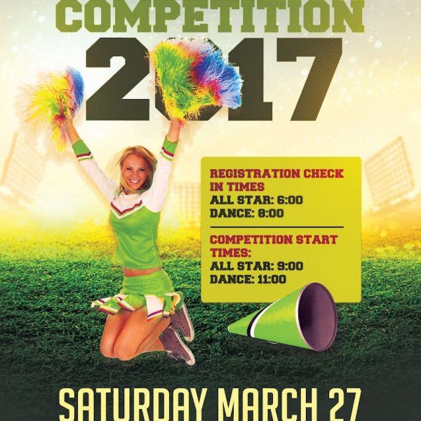 Cheerleading-Wettbewerb Digitale Asset Sammlung