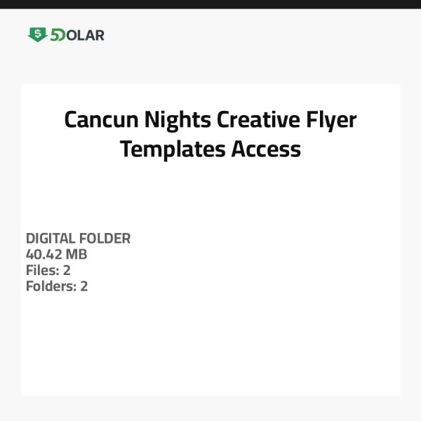 Cancun Nächte - Kreative Flyer-Vorlagen Zugriff