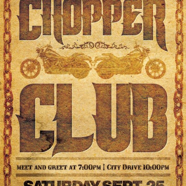 Zugang zur Chopper Club Flyer-Vorlage