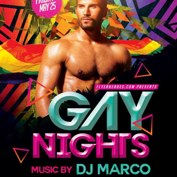 Gay Nights Flyer Design Bundle
