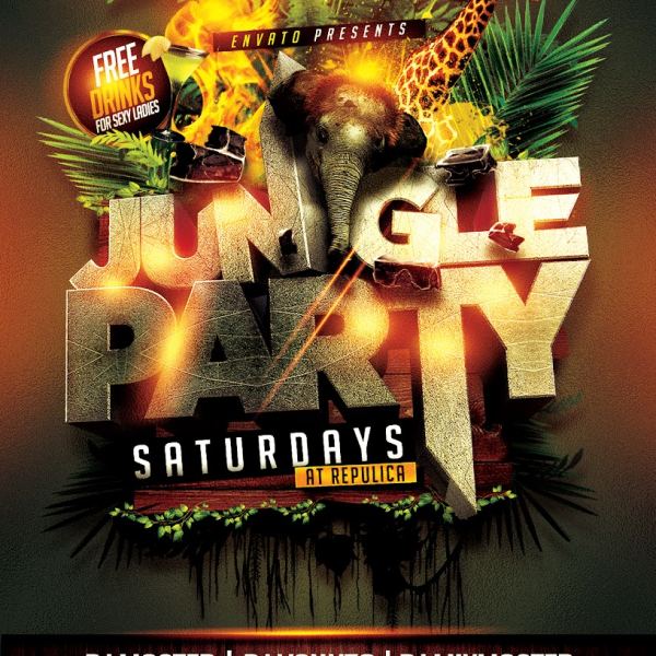 Dschungel Flyer Design Bundle - Zugriff auf Google Drive Ordner