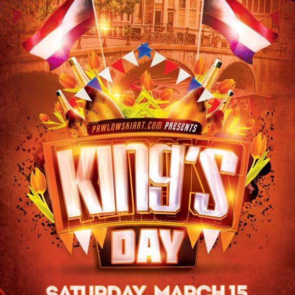Kings Day Koningsdag Party Flyer Vorlagen Zugriff