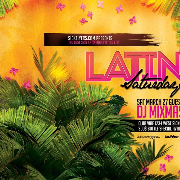 Lateinische Rosa: Professionelles Flyer-Design-Paket