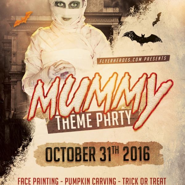 Mumien-Themen Halloween Digitale Assets