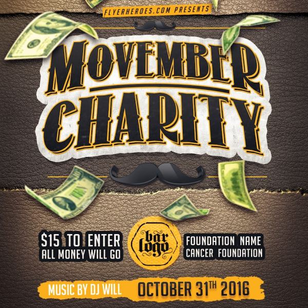 Movember Charity v2 - Flyer-Vorlagenzugang