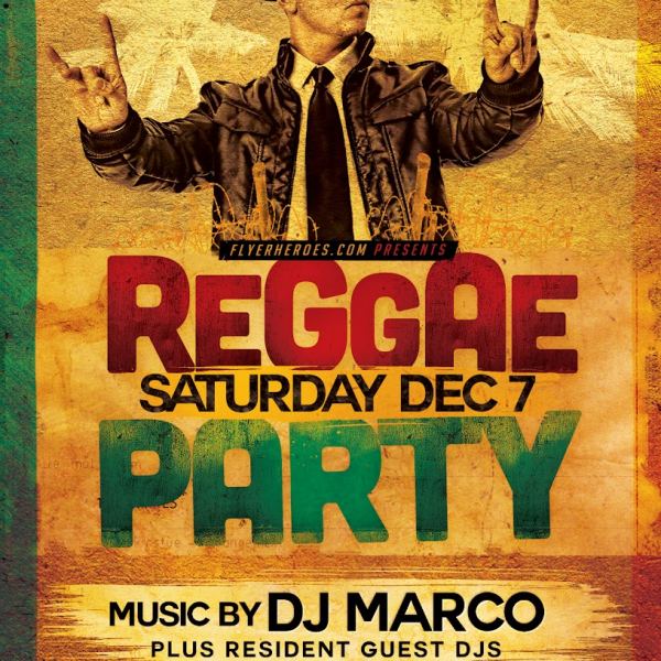Reggae Party Flyer Vorlage Zugriff