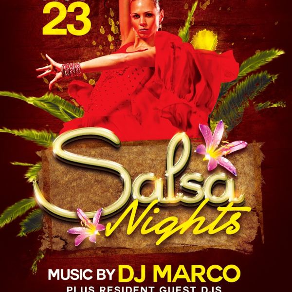 Zugang zum Salsa Nights Flyer-Template