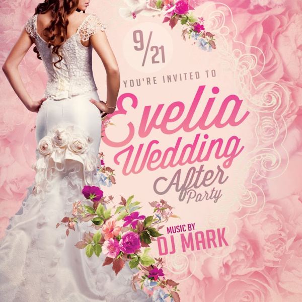 Hochzeitsnachfeier Flyer Vorlage Zugriff