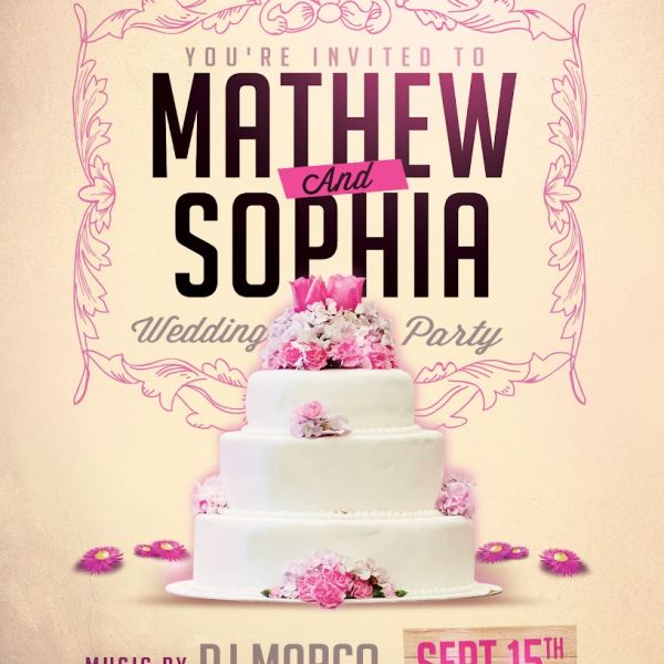 Hochzeitsflyer-Vorlage 2 - Zugriff auf Design-Dateien