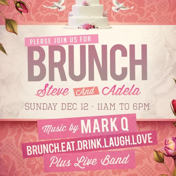 Zugang zum Hochzeit Brunch Flyer Template