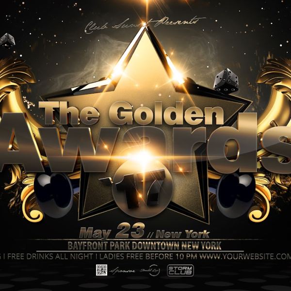 Zugang zur Golden Awards Flyer Vorlage