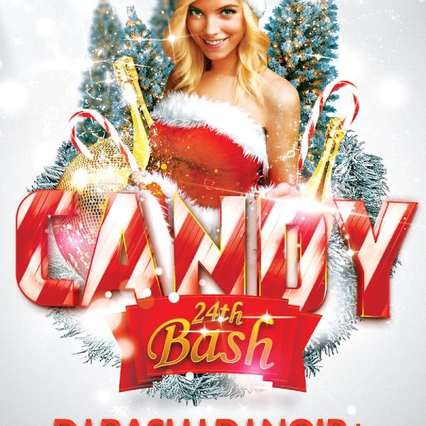 Candy Christmas Bash Flyer Template Zugang