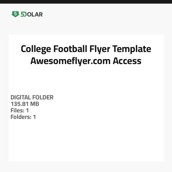 College Football Flyer Vorlage - Awesomeflyer.com Zugriff