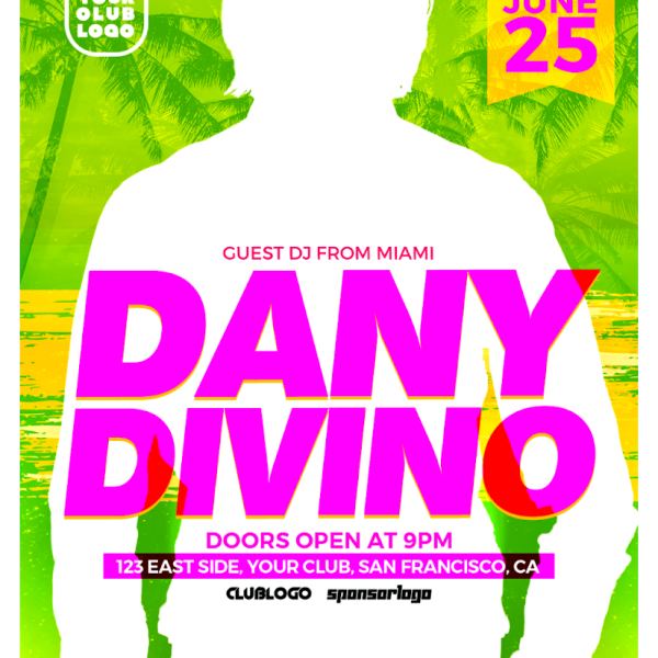 DJ Dany Club Party Flyer Vorlage Zugriff