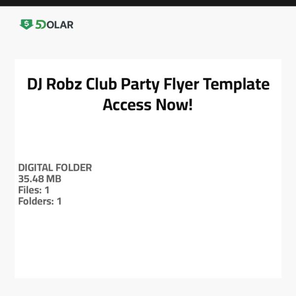 DJ Robz Club Party Flyer Vorlage - Jetzt Zugreifen!