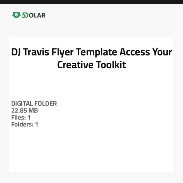 DJ Travis Flyer Vorlage - Greifen Sie auf Ihr kreatives Toolkit zu