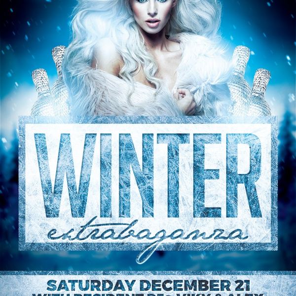Elegante Winterparty Flyer-Vorlage Zugriff