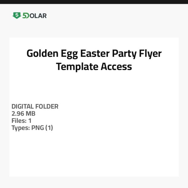 Goldenes Ei Ostern Party Flyer Vorlage Zugriff