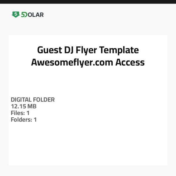 Guest DJ Flyer Vorlage - Awesomeflyer.com Zugriff