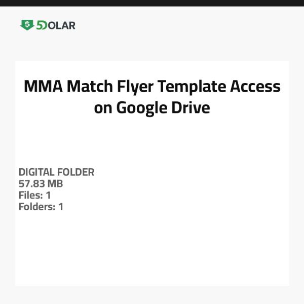 قالب منشور مباراة MMA - الوصول عبر Google Drive