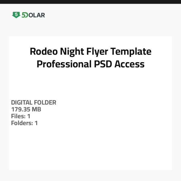 Rodeo Nacht Flyer Vorlage - Professioneller PSD Zugriff