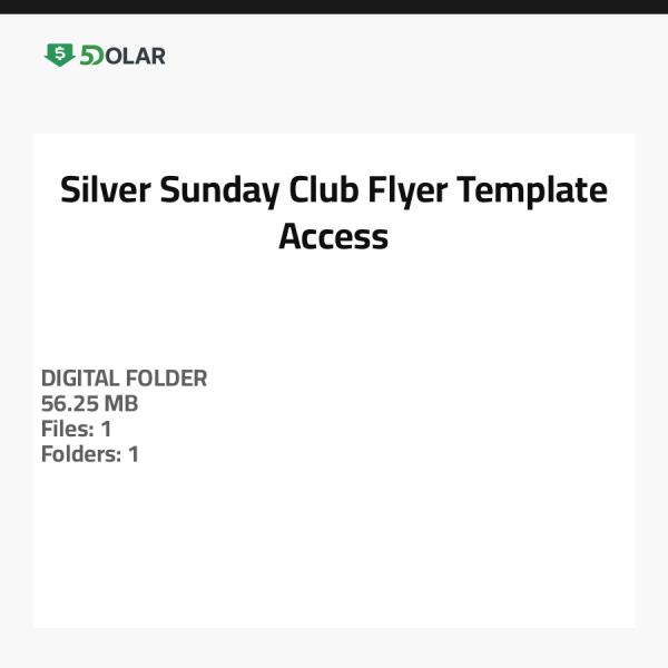 Zugang zum Silver Sunday Club Flyer Template