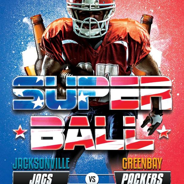 Super Bowl Fußball Flyer Vorlage - Jetzt zugreifen!