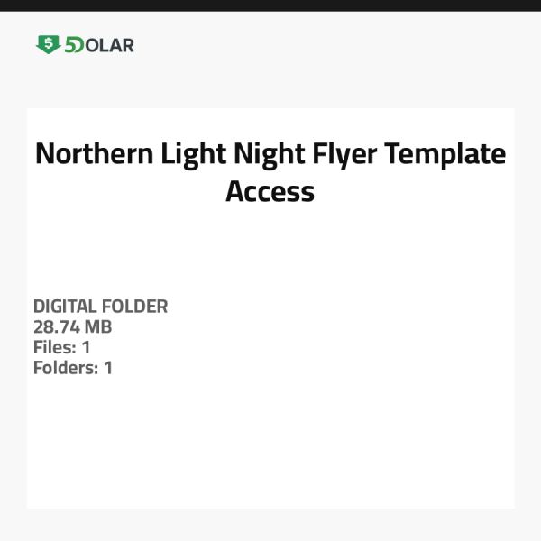 Zugang zum Northern Light Night Flyer Template