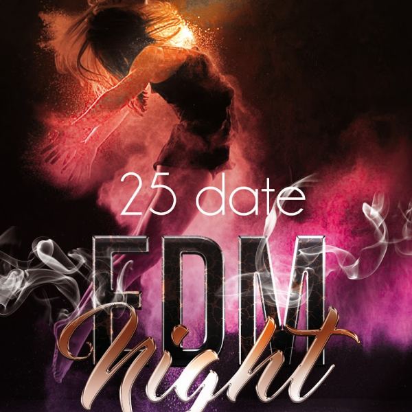 قالب منشور EDM Night PREMIUM PSD + غلاف فيسبوك
