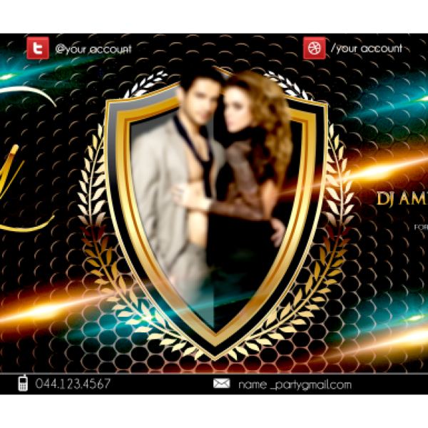 حفلة ليلة الجمعة – قالب منشور PSD وغطاء فيسبوك