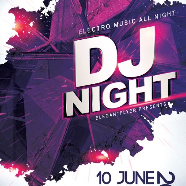 حفلة دي جي ضيف - قالب منشور PSD وغطاء فيسبوك