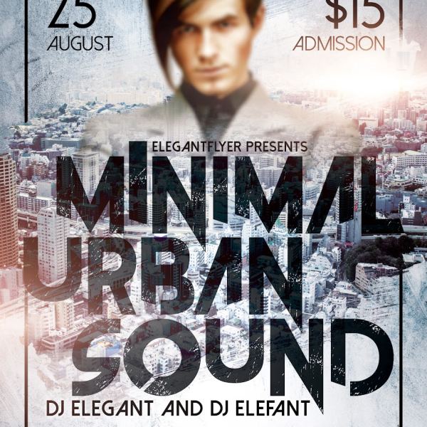 Minimal Urban Sound – Flyer PSD Vorlage & Facebook Cover Zugriff