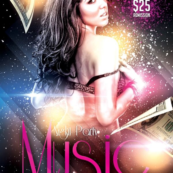 Musik Nacht Party – Komplettes Flyer- und Facebook-Cover-Bundle