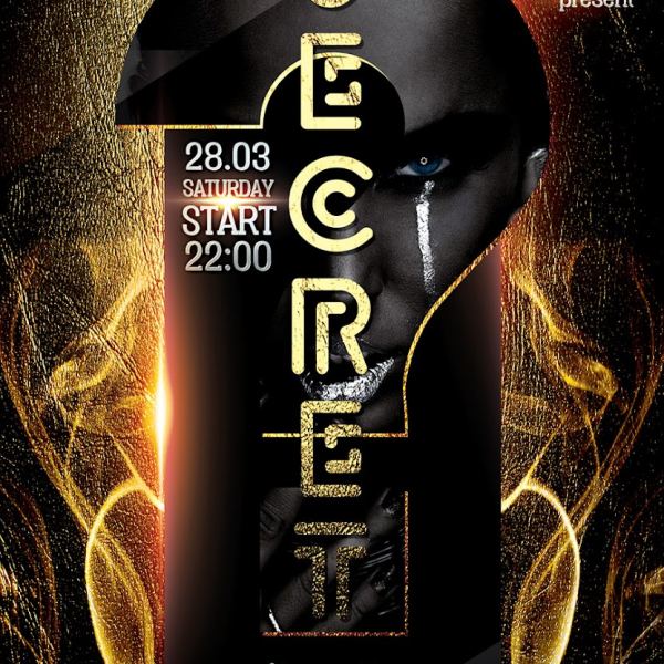 ليلة سرية – قالب منشور PSD وغطاء فيسبوك