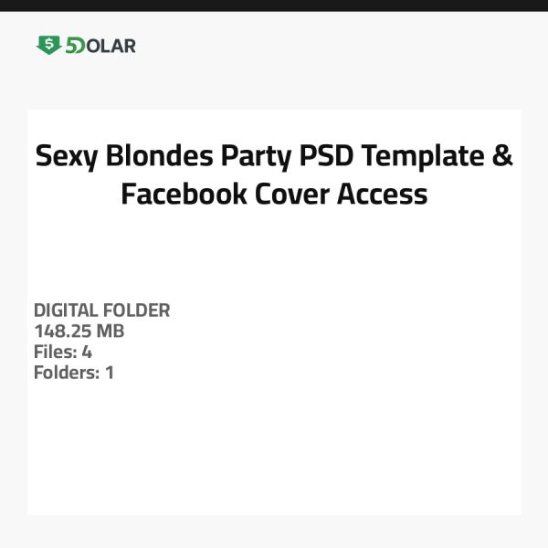 Sexy Blondes Party - PSD-Vorlage & Facebook Cover Zugriff