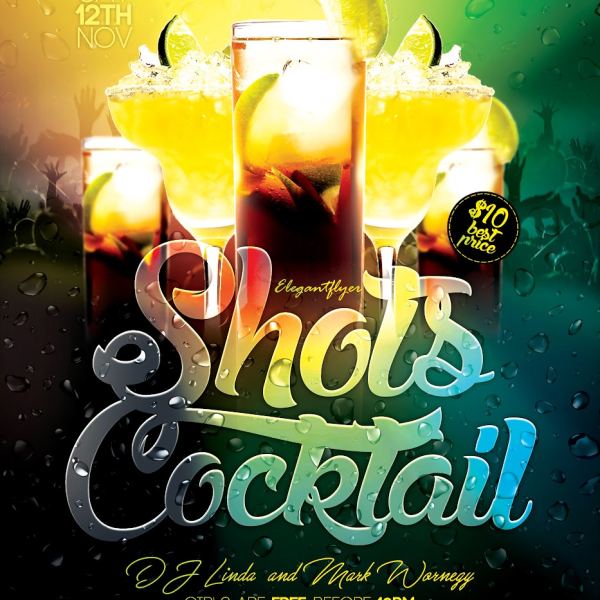 Shots Cocktail – PSD-Vorlage & Facebook Cover Zugriff