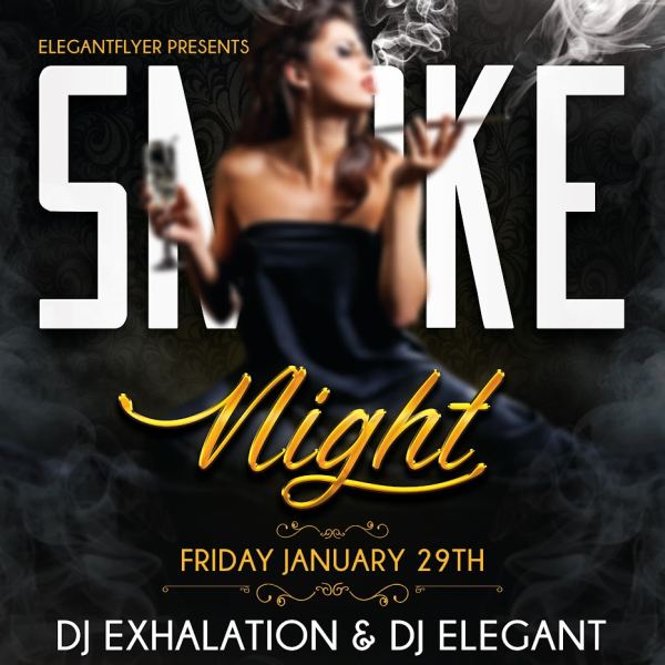 Smoke Night – Flyer PSD Vorlage & Facebook Cover Zugriff