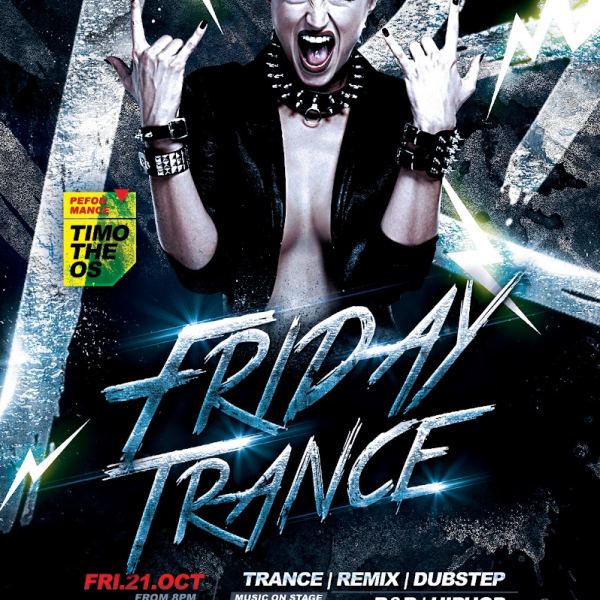 Freitag Trance Flyer Vorlage V2 Zugriff