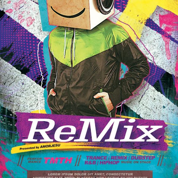 Remix Flyer Vorlage V2 - Greifen Sie auf Ihr kreatives Toolkit zu
