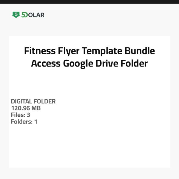Fitness Flyer Vorlage Bundle - Zugriff auf Google Drive Ordner
