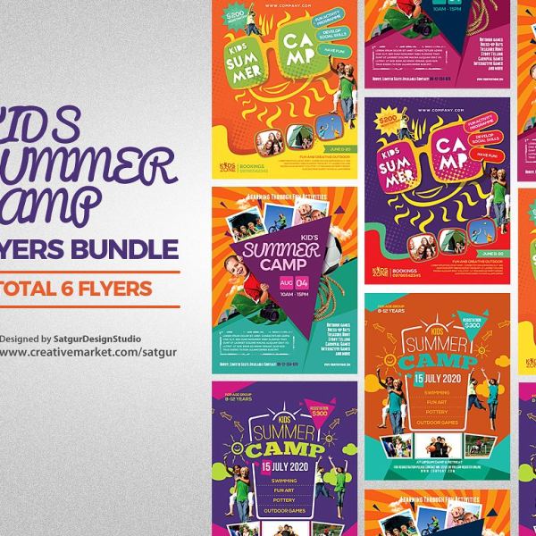 Kinder Sommerlager Flyer Bundle - Digitaler Zugang
