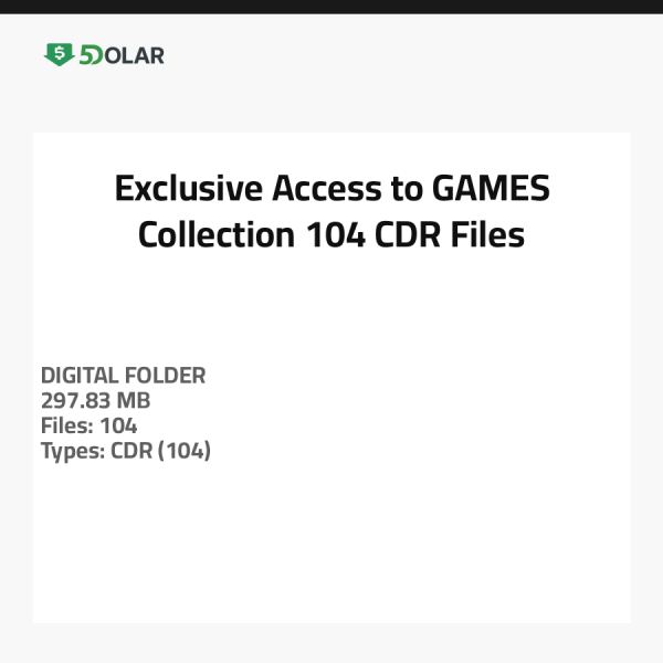 Exklusiver Zugang zur GAMES-Kollektion - 104 CDR-Dateien