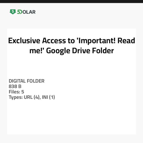 وصول حصري إلى مجلد 'مهم! اقرأني!' على جوجل درايف