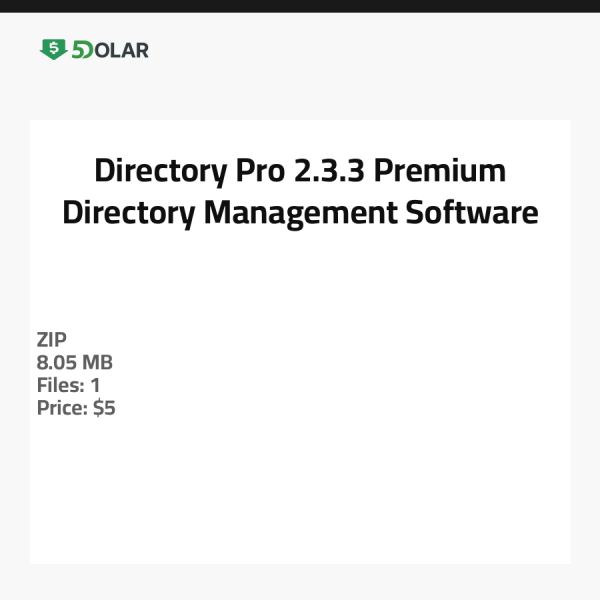 Directory Pro 2.3.3 - Premium Verzeichnisverwaltungssoftware