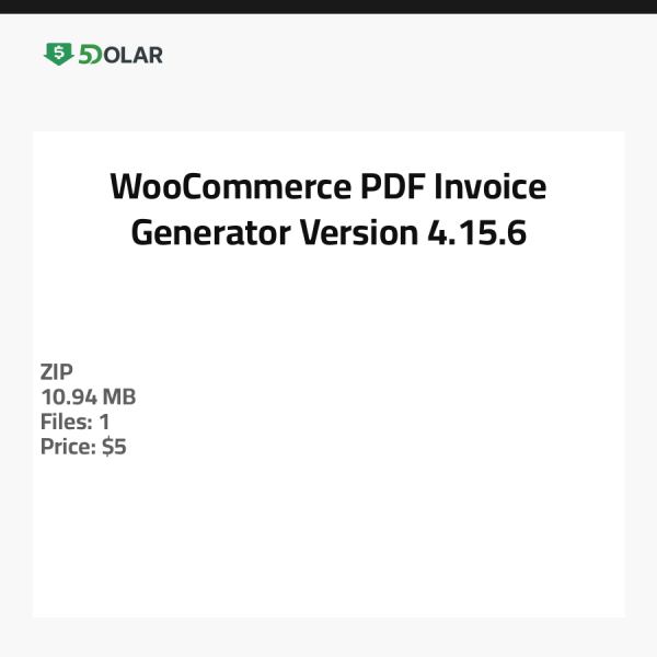 WooCommerce PDF-Rechnungsgenerator - Version 4.15.6