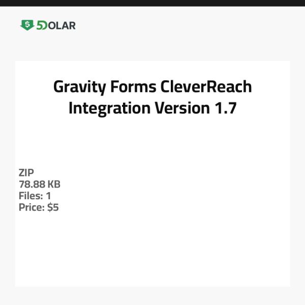 تكامل Gravity Forms مع CleverReach - الإصدار 1.7