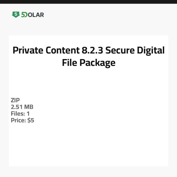 Private Content 8.2.3 - Sicheres digitales Dateipaket