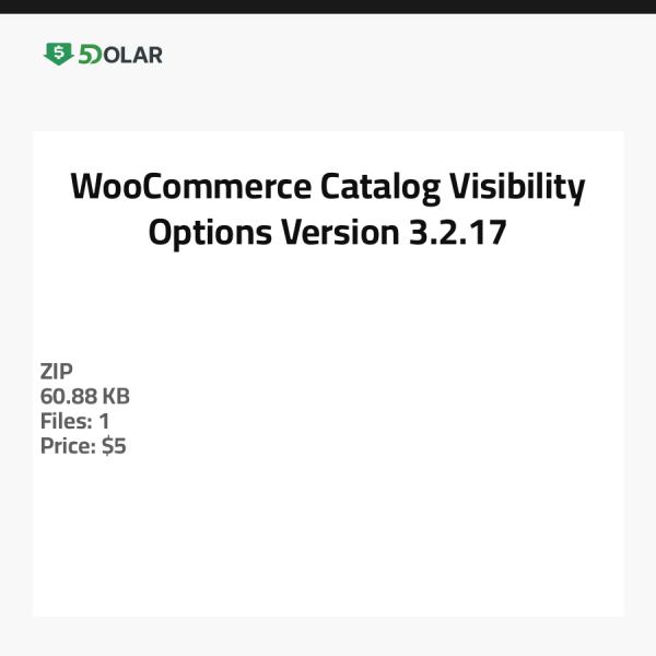 WooCommerce Katalog Sichtbarkeitsoptionen - Version 3.2.17