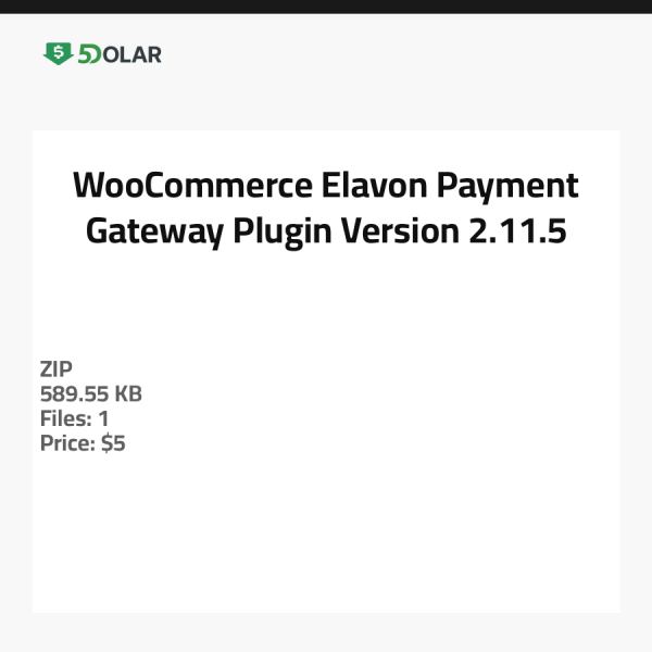 WooCommerce Elavon Zahlungs-Gateway-Plugin - Version 2.11.5