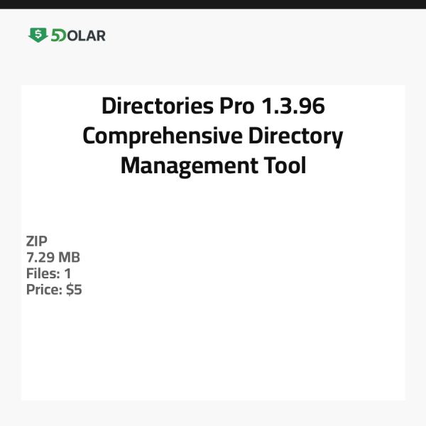 Directories Pro 1.3.96 - Umfassendes Verzeichnisverwaltungstool